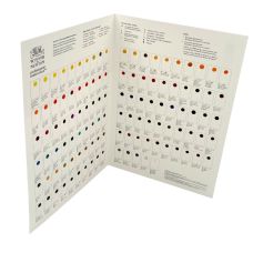 Carte échantillon couleurs réelles 115 couleurs d'aquarelles extra-fines Winsor & Newton