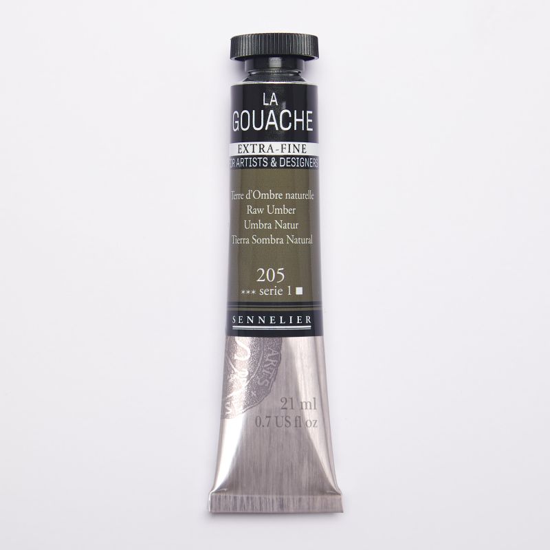 Terre d'Ombre naturelle - Gouache Tube 21ml Sennelier