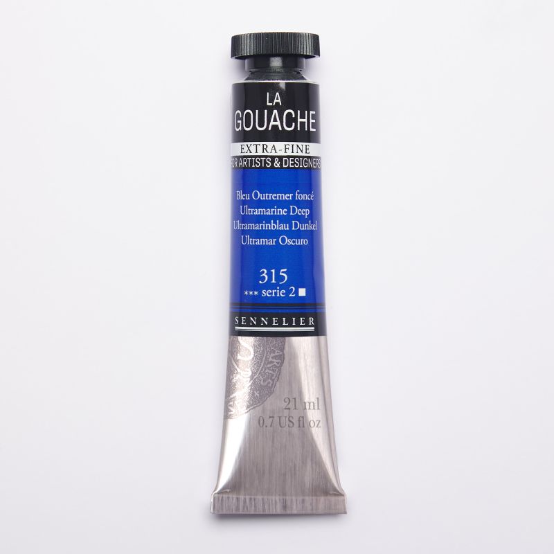 Bleu Outremer foncé - Gouache Tube 21ml Sennelier