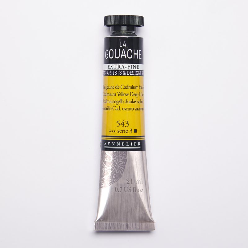 Ton Jaune de cadmium foncé - Gouache Tube 21ml Sennelier
