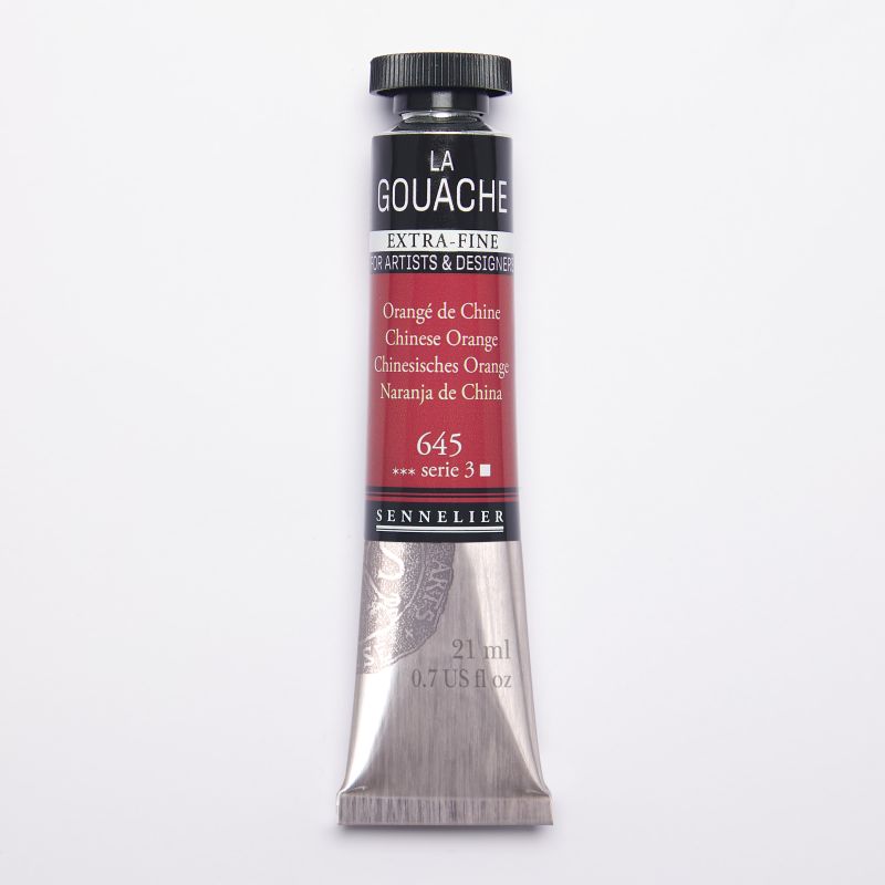 Orangé de Chine - Gouache Tube 21ml Sennelier