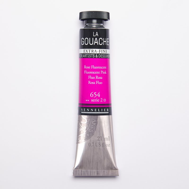 Rose Fluorescent - Gouache Tube 21ml Sennelier