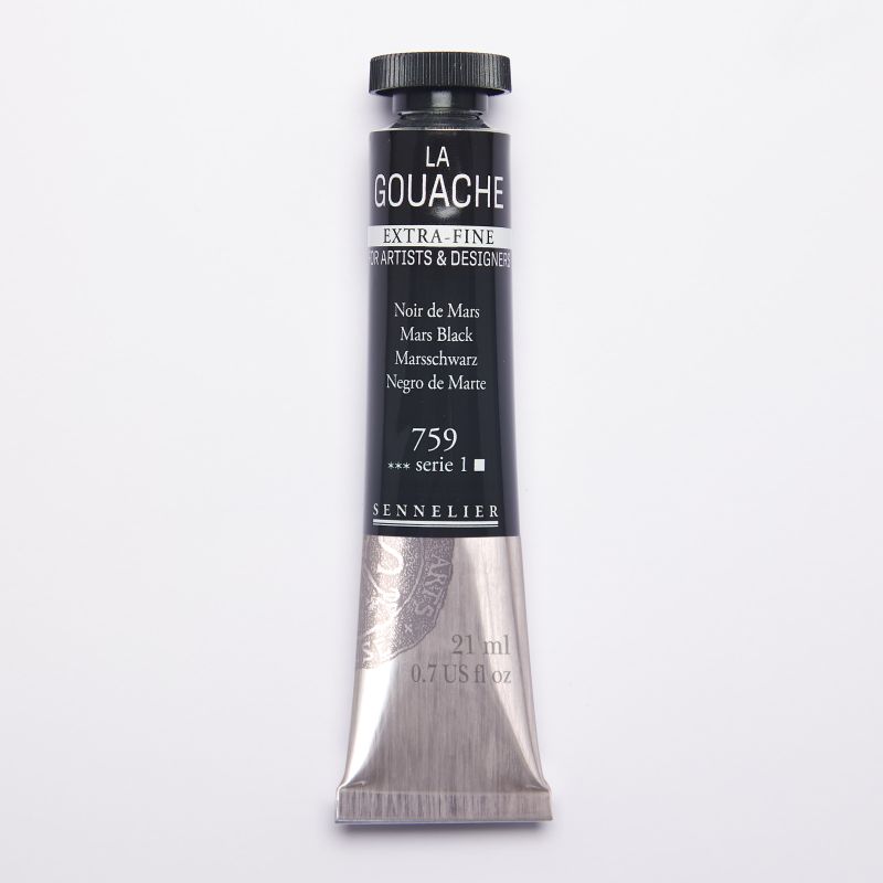 Noir de Mars - Gouache Tube 21ml Sennelier