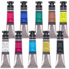 Coffret 10 Tubes 21ml gouache en carton Sennelier