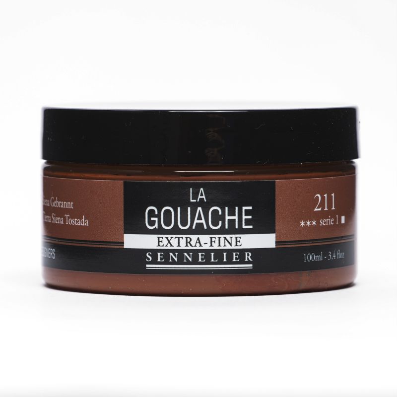 Terre de Sienne brûlée - Gouache Pot 100ml Sennelier