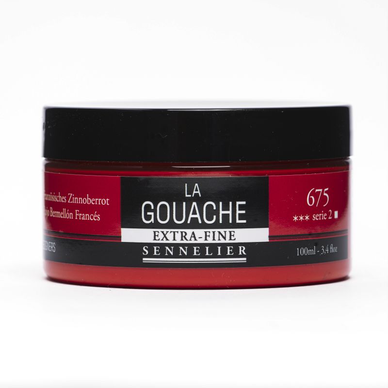 Rouge Vermillon Français - Gouache Pot 100ml Sennelier