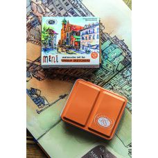 Coffret mini 8 ½ godets d'aquarelle extra-fine en métal abricot Roman Szmal