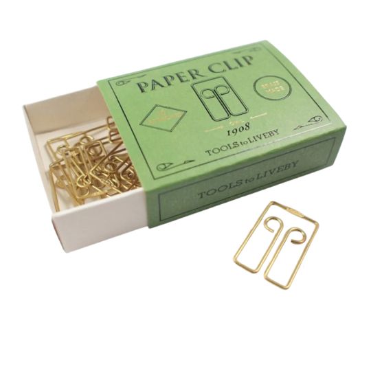 Clips en laiton owl en boîte verte de 10 Tools to liveby