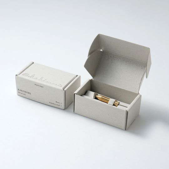 Plume métal en laiton lisse Kakimori