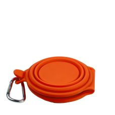 Gobelet à eau pliable double orange avec cadenas Ø 97 mm 230ml Silver Brush