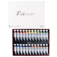 Coffret 24 Tubes 15ml aquarelles extra-fines PWC en carton ShinHan