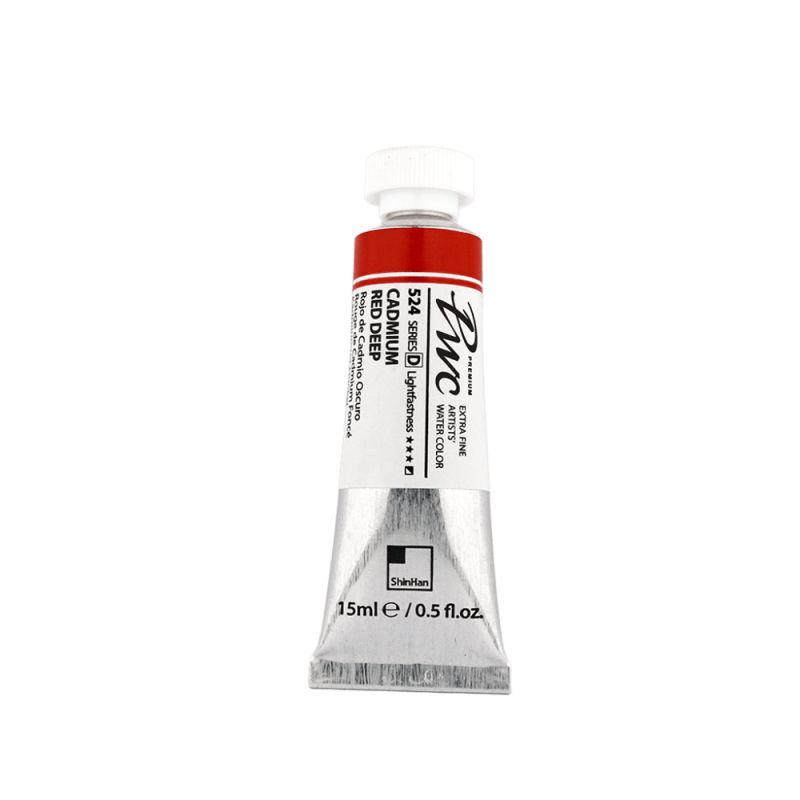 Rouge de cadmium foncé - aquarelle PWC Tube 15ml ShinHan