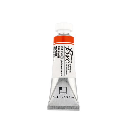 Orange brillant - aquarelle PWC Tube 15ml ShinHan