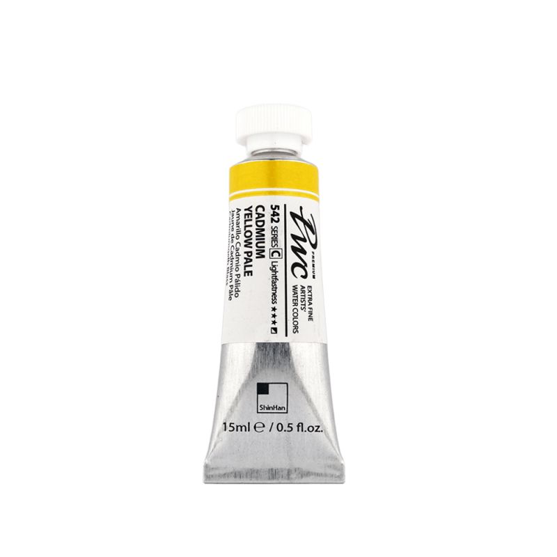 Jaune de cadmium pâle - aquarelle PWC Tube 15ml ShinHan