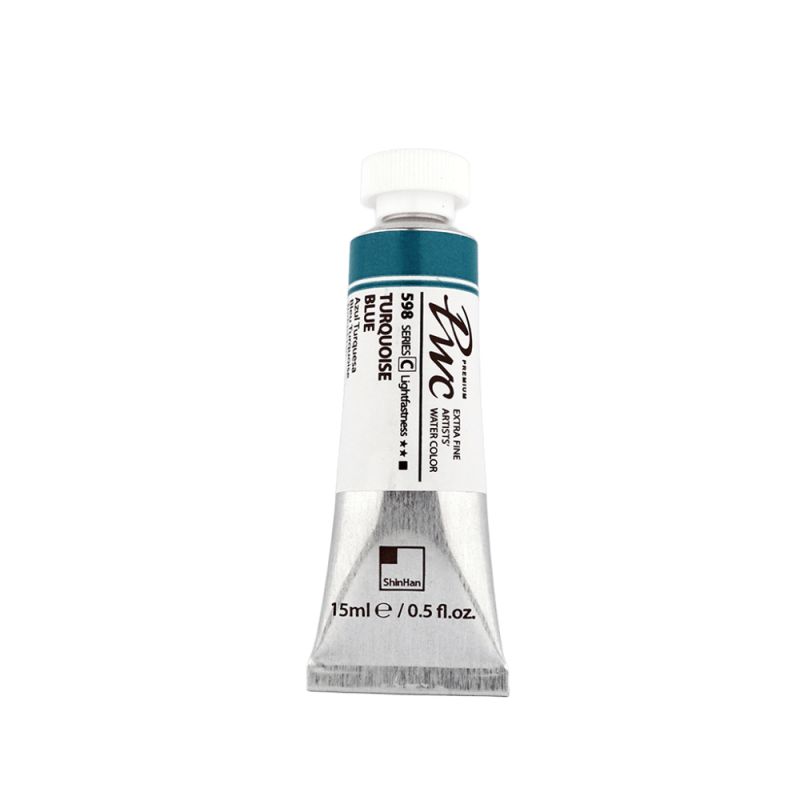 Bleu turquoise - aquarelle PWC Tube 15ml ShinHan
