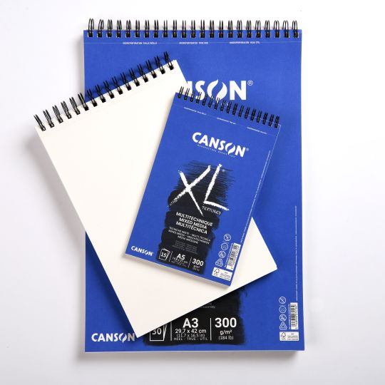 Album XL mixed media Canson A5 14,8x21 300g 15f grain moyen