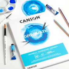 Bloc aquarelle Graduate Canson A4 21x29,7 250g 20f grain fin