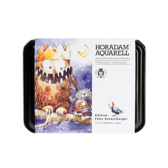 Boîte métal Felix Scheinberger 12 ½  godets + 6 vides Horadam  Schmincke