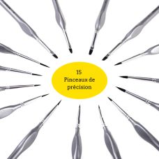 Set de 15 pinceaux de précision Meeden