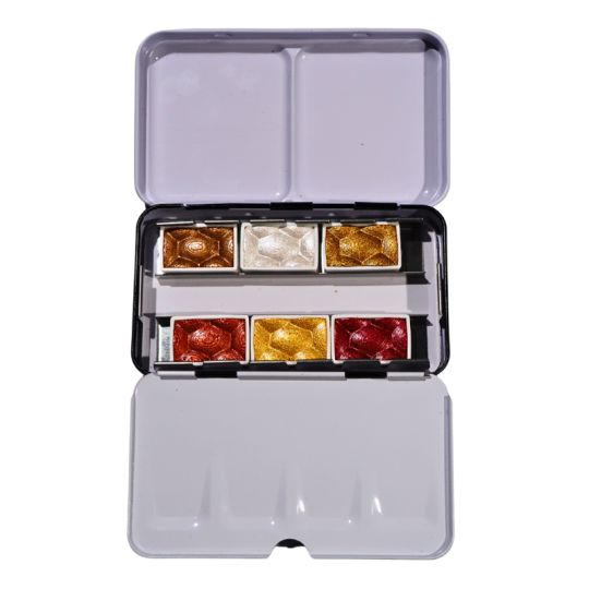 Coffret Pharaoh's Treasury 6 godets aquarelles scintillantes Skrim