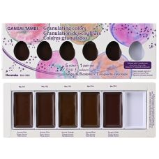 Coffret teintes granuleuses 5 godets japonais aquarelle Gansai Tambi Kuretake