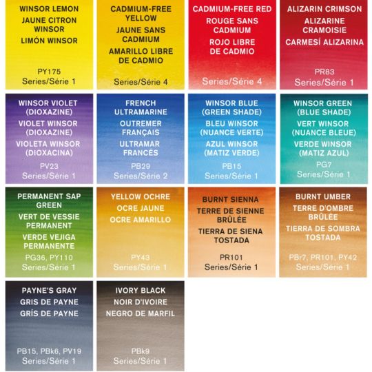Boîte de voyage 14 ½ godets + accessoires Winsor & Newton