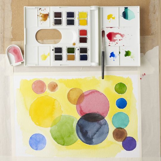 Boîte de voyage 14 ½ godets + accessoires Winsor & Newton