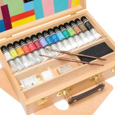 Coffret 15 Tubes 21ml gouache et accessoires Sennelier