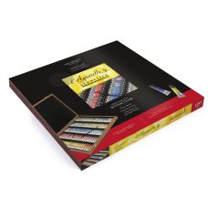 Coffret 100 tubes 10ml + 1 pinceau martre Raphaël en bois Sennelier