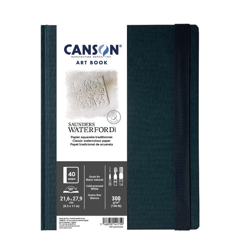 Carnet Saunders Waterford 21,6x27,9 300g 20 f grain fin Canson