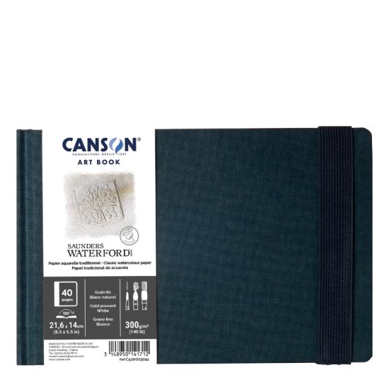 Carnet Saunders Waterford 21,6x14 300g 20 f grain fin Canson