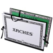 Bloc collé 4 côtés Arches 31x41 300g 20 f grain fin + carton à dessin Offert