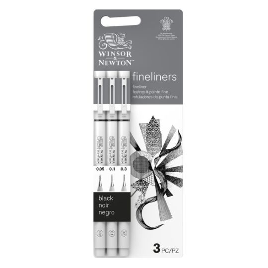 Set Feutre fineliner noir 0.05, 0.1, 0.3 Winsor & Newton