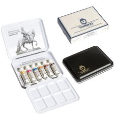 Boîte métal Rétro II 6 tubes 5 ml Horadam Aquarell Schmincke
