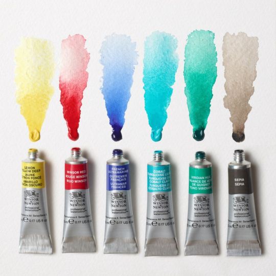 Coffret Urban Sketching  6 tubes 5ml aquarelle en carton Winsor & Newton
