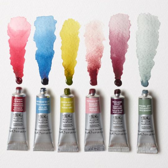 Coffret Couleurs Médiatives 6 tubes 5ml aquarelle en carton Winsor & Newton