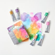 Coffret Couleurs Vives 6 tubes 5ml aquarelle en carton Winsor & Newton