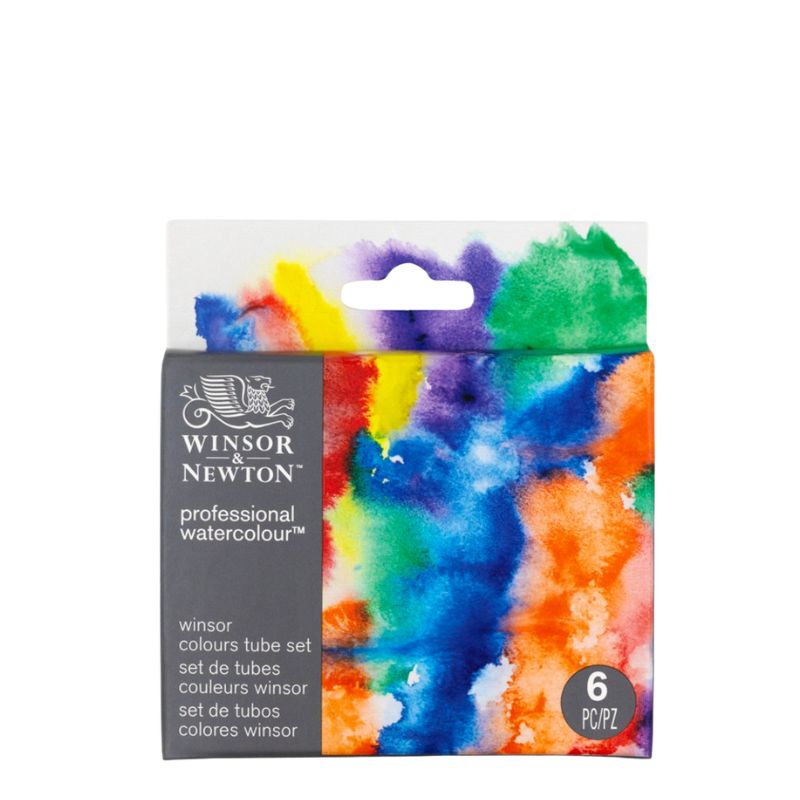 Coffret Couleurs Winsor 6 tubes 5ml aquarelle en carton Winsor & Newton