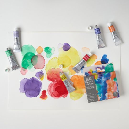 Coffret Couleurs Winsor 6 tubes 5ml aquarelle en carton Winsor & Newton