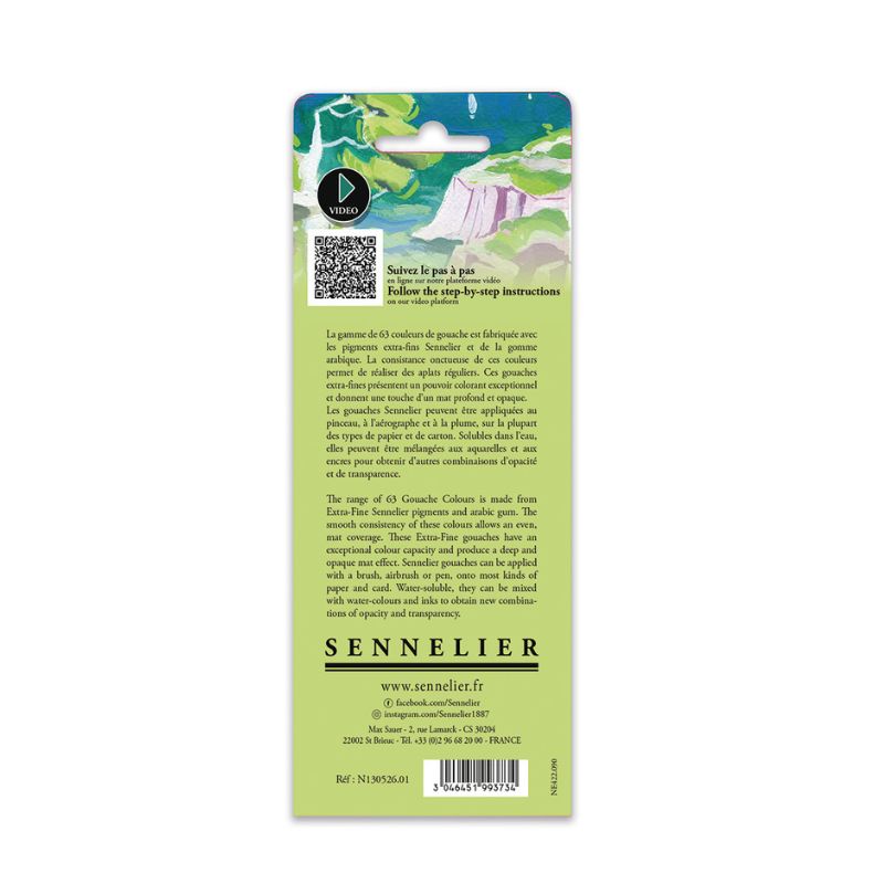 Coffret Paysage de bord de mer 6 Tubes 10ml gouache en carton Sennelier