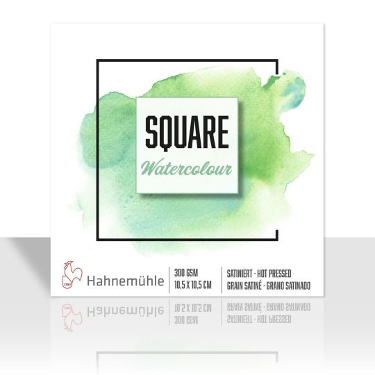 Bloc collé 4 côtés Square Watercolour Hahnemühle 10,5 x10,5 300g 15f