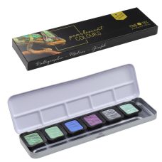 Coffret Cool 6 godets clipsables aquarelle nacrée Finetec