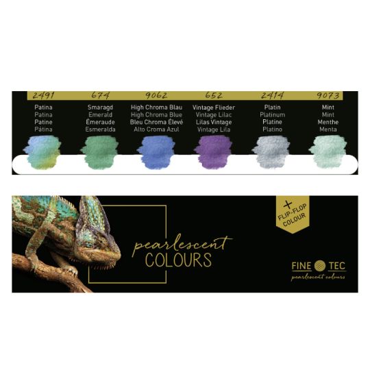 Coffret Cool 6 godets clipsables aquarelle nacrée Finetec