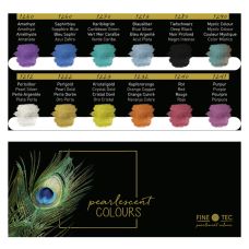 Coffret 12 godets clipsables aquarelle nacrée Finetec