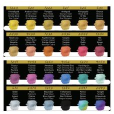 Coffret Colourful 24 godets clipsables aquarelle nacrée Finetec