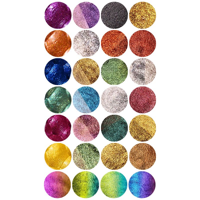 Coffret Luminous Treasury 28 godets aquarelles scintillantes Skrim