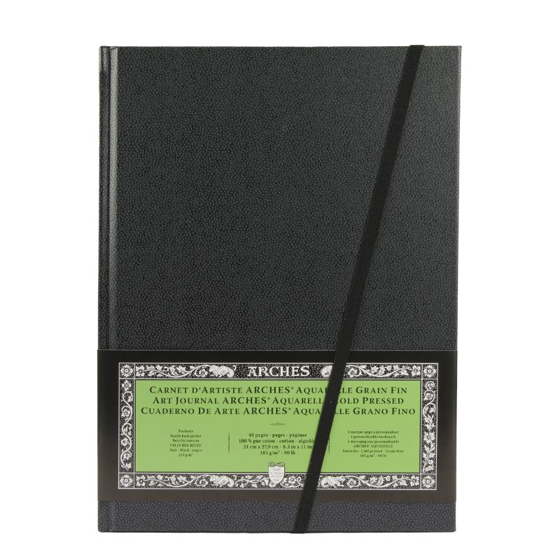 Carnet d'artiste Arches 100% coton 21x27.9cm 185g 24f grain fin