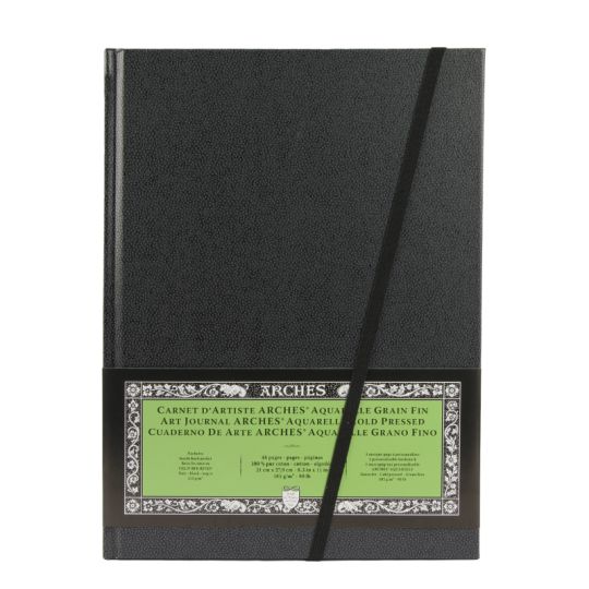 Carnet d'artiste Arches 100% coton 21x27.9cm 185g 24f grain fin