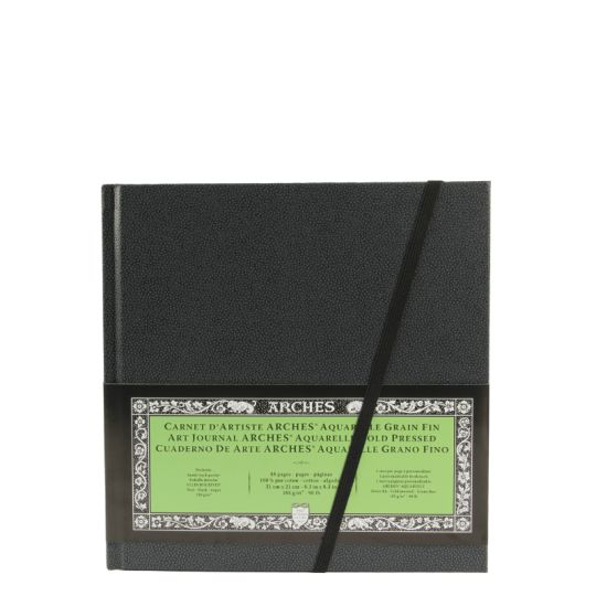 Carnet d'artiste Arches 100% coton 21x21cm 185g 24f grain fin
