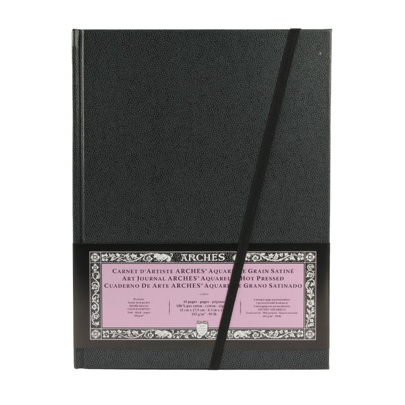 Carnet d'artiste Arches 100% coton 21x27.9cm 185g 24f grain satiné